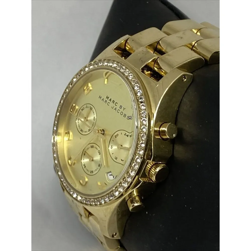 Marc Jacobs MBM3105 Women's Gold Stainless Steel Analog Dial Quartz Watch XX899